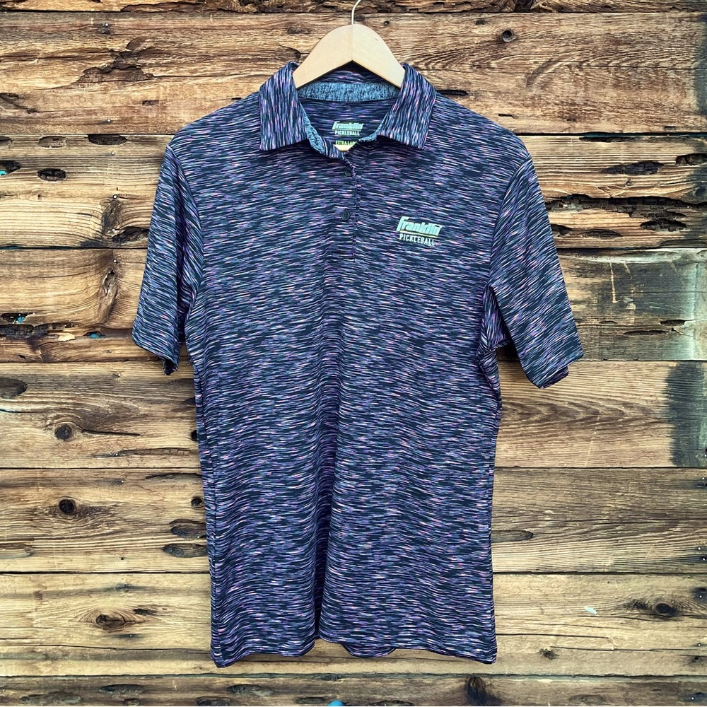 FRANKLIN | Pickleball Men's Black Purple Polo Shirt XL